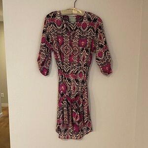 Maeve ikat print shirt dress